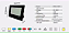 Refletor LED compacto 300W preto 6500K branco frio SMD IP66 bivolt. - Imagem 2