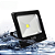 Refletor holofote LED COB 50w preto 6500K branco frio IP66. - Imagem 2