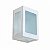 Arandela de Parede Gênova Quadrado 5 Vidros externo 18x12,5x9cm Alumínio e Vidro Branco. - Imagem 1