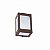 Arandela de Parede Gênova Quadrado 5 Vidros externo 18x12,5x9cm Alumínio e Vidro Café. - Imagem 1