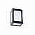 Arandela de Parede Gênova Quadrado 5 Vidros externo 18x12,5x9cm Alumínio e Vidro Preto. - Imagem 1