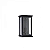 Arandela de Parede Retangular Externo 30,5x17x13cm Alumínio preto e Vidro Transparente. - Imagem 1