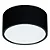 Plafon preto fosco de Sobrepor Ideia Redondo Ø19x9cm Alumínio. - Imagem 1