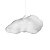 Pendente Nuvem 25x50x27cm Polietileno Branco. - Imagem 3