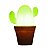 Luminária Cactus 22x17x13cm Polietileno Verde e Marrom. - Imagem 1