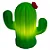 Luminária Cactus Flor Kawai 28x26x14cm Polietileno Verde e Vermelho. - Imagem 3