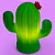 Luminária Cactus Flor Kawai 28x26x14cm Polietileno Verde e Vermelho. - Imagem 4