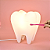 Luminária Dente 28x18x18cm Polietileno Branco. - Imagem 2