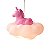 Pendente Nuvem Unicórnio 37x42,5x33cm Polietileno Branco e Rosa. - Imagem 1