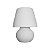 Abajur Lampe Ø30x46cm Polietileno Branco. - Imagem 1