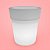Luminária Cachepot Vaso 50 Externo Ø55x48cm Polietileno Branco. - Imagem 4