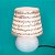 Abajur Micro Lampe Música 23x19x12cm Polietileno Branco e Preto. - Imagem 2