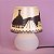 Abajur Micro Lampe Rio 23x19x12cm Polietileno Branco e Preto. - Imagem 4