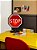 Luminária Placa Stop 34,5x25,5x0,8cm Polietileno Preto e Vermelho. - Imagem 5