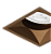 Spot de Embutir Nya Quadrado Facho Orientável PAR20 9,4x9,4x13cm Alumínio Cobre Clássico. - Imagem 1