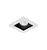 Spot de Embutir Laini Quadrado Facho Orientável Mini Dicroica 7,1x7,1x6,8cm Alumínio Branco Fosco e Preto Acetinado. - Imagem 1