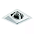 Spot de Embutir Laini Quadrado Facho Orientável AR111 14,8x14,8x10,6cm Alumínio Branco Fosco Microtexturizado. - Imagem 1