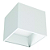 Spot de Sobrepor LED Dhari Quadrado Recuado 5000K 9,1W Bivolt 12,2x12,2x11cm Alumínio Branco Fosco. - Imagem 1