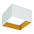 Plafon de Sobrepor LED Dhari Quadrado Recuado 4000K 18,3W Bivolt 17,7x17,7x11cm Corpo Branco Fosco e Refletor Dourado Acetinado. - Imagem 1