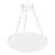 Pendente LED Eneza Redondo Luz Indireta 3000K 30,1W Bivolt Ø50cm Alumínio Branco Fosco. - Imagem 1
