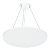 Pendente LED Eneza Redondo Luz Indireta 2700K 41,9W Bivolt Ø60cm Alumínio Branco Fosco. - Imagem 1