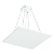 Pendente LED Eneza Quadrado Luz Indireta 3000K 37,2W Bivolt 50x50cm Alumínio Branco Fosco. - Imagem 1