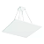 Pendente LED Eneza Quadrado Luz Indireta 3000K 58,8W Bivolt 60x60cm Alumínio Branco Fosco. - Imagem 1