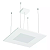 Pendente LED Eneza Quadrado Luz Indireta 2700K 37,2W Bivolt 50x50cm Alumínio Branco Fosco. - Imagem 1