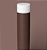 Poste Balizador Tambo Cilíndrico Externo Bulbo 15xØ11,7cm Alumínio Corten. - Imagem 1