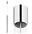 Poste de Luz LED Zio Cilíndrico Externo 5000K 46,5W Bivolt 400xØ15,3cm Alumínio Anodizado Brilhante e Acrílico. - Imagem 1