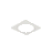 Máscara Embutir Quadrada Face Plana 9x9cm Alumínio Branco Fosco. - Imagem 1