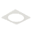 Máscara Embutir Quadrada Face Plana 11x11cm Alumínio Branco Fosco. - Imagem 1