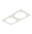 Máscara Embutir Retangular Face Plana 21,3x11cm Alumínio Branco Fosco. - Imagem 1