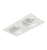 Luminária de Embutir Retangular Face Plana 21,3x11x12,7cm facho orientável 2xPAR20 Led Alumínio Branco fosco. - Imagem 1