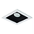 Spot de Embutir Sura Quadrado Mini Dicroica 10,5x10,5x7,4cm Alumínio Preto Fosco. - Imagem 1