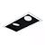 Spot de Embutir Sura Retangular Duplo Dicroica PAR16 22,8x12,5x8,4cm Alumínio Preto Fosco. - Imagem 1