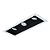 Spot de Embutir Sura Retangular Triplo Mini Dicroica 27x10,5x7,4cm Alumínio Preto Fosco. - Imagem 1