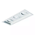 Spot de Embutir Sura Retangular Triplo Dicroica PAR16 33,1x12,5x8,4cm Alumínio Branco Fosco. - Imagem 1