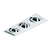 Spot de Embutir Sura Retangular Triplo AR111 50,4x18,3x10,2cm Alumínio Branco Fosco. - Imagem 1
