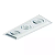 Spot de Embutir Sura Retangular Triplo PAR20 39x14,5x12,7cm Alumínio Branco Fosco. - Imagem 1