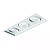 Spot de Embutir Sura Retangular Triplo PAR30 50,4x18,3x13cm Alumínio Branco Fosco. - Imagem 1