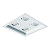 Spot de Embutir Sura Quadrado Mini Dicroica 18,7x18,7x7,4cm Alumínio Branco Fosco. - Imagem 1