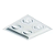 Spot de Embutir Sura Quadrado Dicroica PAR16 22,8x22,8x8,4cm Alumínio Branco Fosco. - Imagem 1