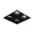 Spot de Embutir Sura Quadrado AR70 26,7x26,7x9,5cm Alumínio Preto Fosco. - Imagem 1