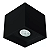 Spot de Sobrepor Sura Quadrado Recuado Mini Dicroica 8x8,8x8,8cm Alumínio Preto Fosco. - Imagem 1