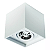 Spot de Sobrepor Sura Quadrado Recuado AR70 14x12,8x12,8cm Alumínio Branco Fosco. - Imagem 1