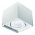 Spot de Sobrepor Sura Quadrado Recuado PAR30 14,5x16,6x16,6cm Alumínio Branco Fosco. - Imagem 1
