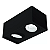 Spot de Sobrepor Sura Face Recuada Retangular Duplo PAR30 14,5x32,7x16,6cm Alumínio Preto Fosco. - Imagem 1