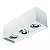 Spot de Sobrepor Sura Face Recuada Retangular Triplo AR70 14x37,3x12,8cm Alumínio Branco Fosco. - Imagem 1
