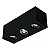 Spot de Sobrepor Sura Face Recuada Retangular Triplo AR70 14x37,3x12,8cm Alumínio Preto Fosco. - Imagem 1